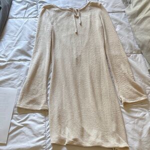 H&M Cream Long Sleeve Dress
